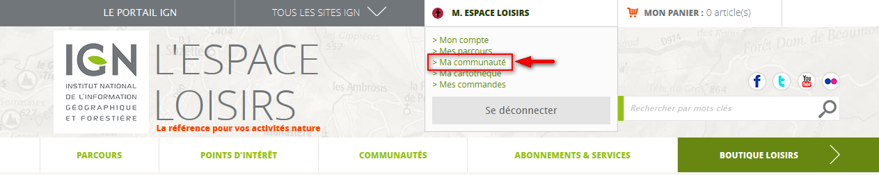 Selectionner ma communaute