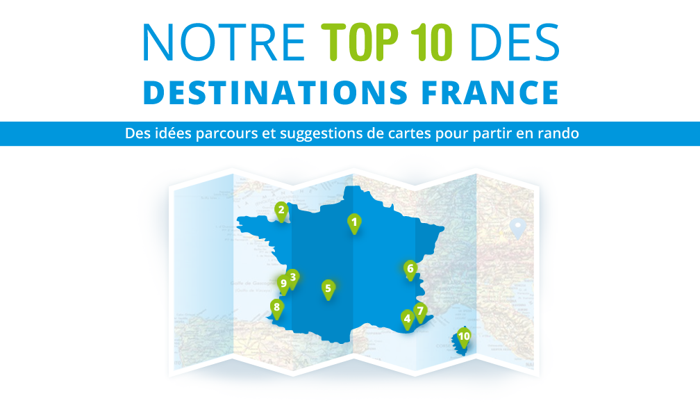 Top 10 destination week-ends France de l'IGN